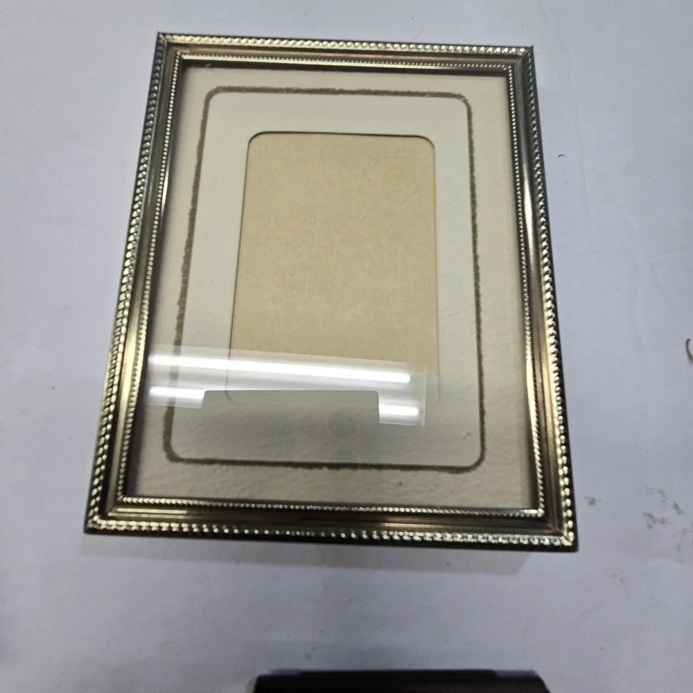 Vintage Set Of 4 Ornate Gold Metal Picture Photo Frames Easel Back Various Sizes